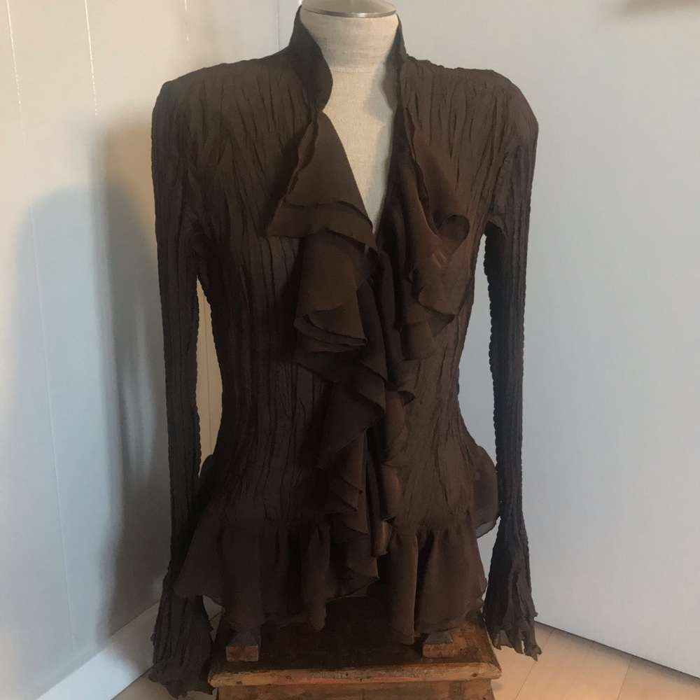 Alberto Makali Sheer blouse top